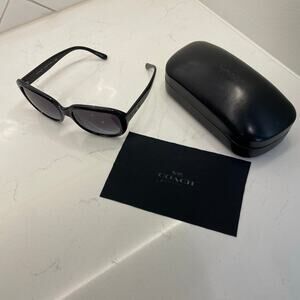 Coach HC8207 Women’s Square Sunglasses With Case Cloth Slight Lens Edge Scratch